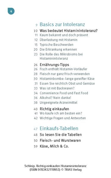 Produktbild: Richtig einkaufen Histamin-Intoleranz