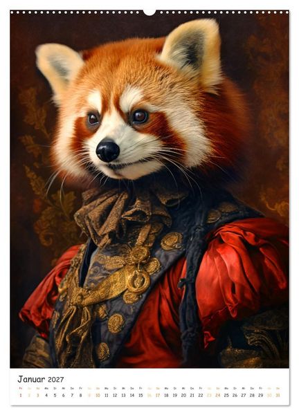 Produktbild: Tierische Kunst - Eine Sammlung von Renaissance-Gem&auml;lden mit tierischen Motiven (hochwertiger Premium Wandkalender 2027 DIN A2 hoch), Kunstdruck in Hochglanz