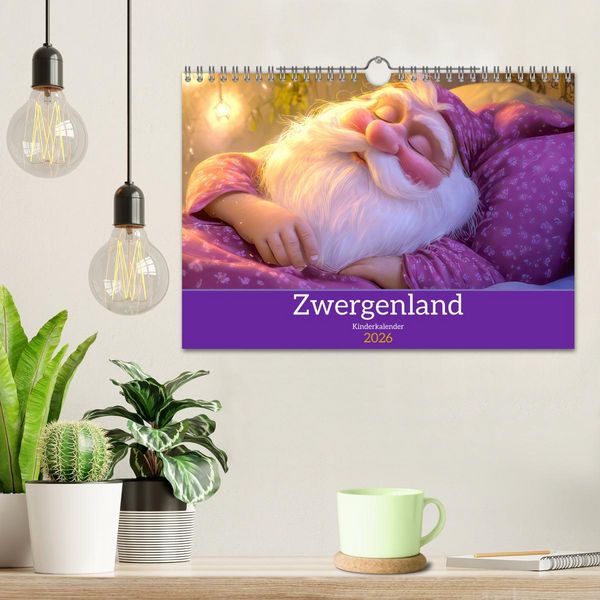 Produktbild: Zwergenland - Kinderkalender (Wandkalender 2026 DIN A4 quer), CALVENDO Monatskalender
