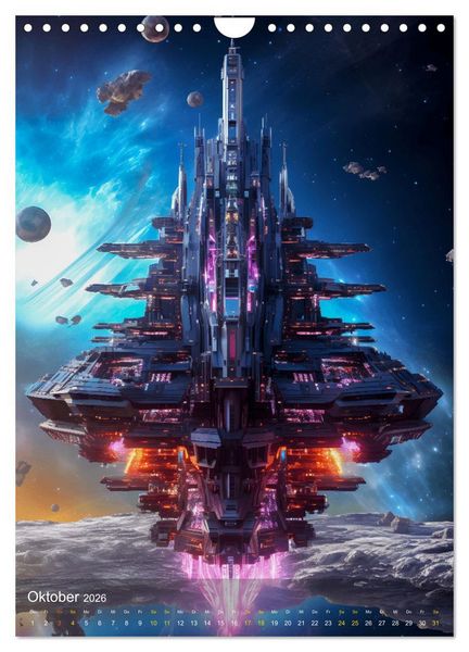 Produktbild: Endless Space - Zeitreisen in die unendlichen Weites des Weltraums (Wandkalender 2026 DIN A4 hoch), CALVENDO Monatskalender