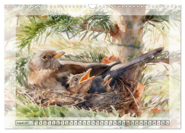 Produktbild: Zauberhaftes Nestgefl&uuml;ster (Wandkalender 2027 DIN A3 quer), CALVENDO Monatskalender