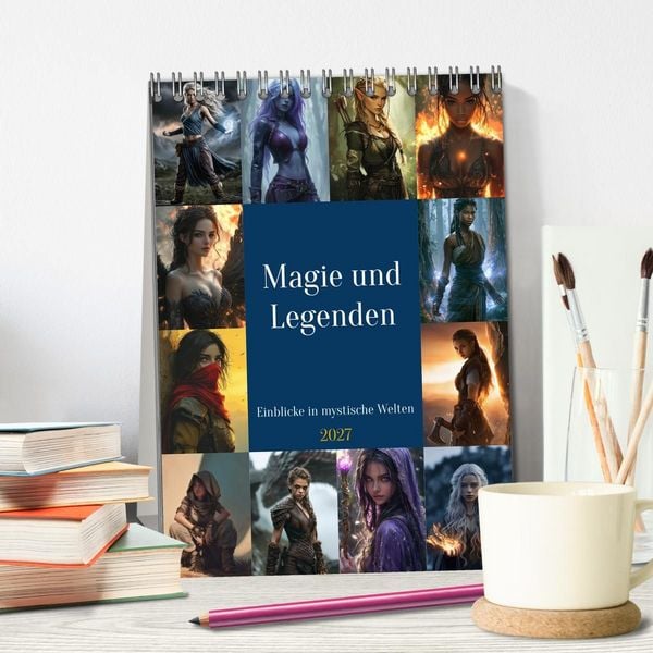 Produktbild: Magie und Legenden - Einblicke in mystische Welten (Tischkalender 2027 DIN A5 hoch), CALVENDO Monatskalender
