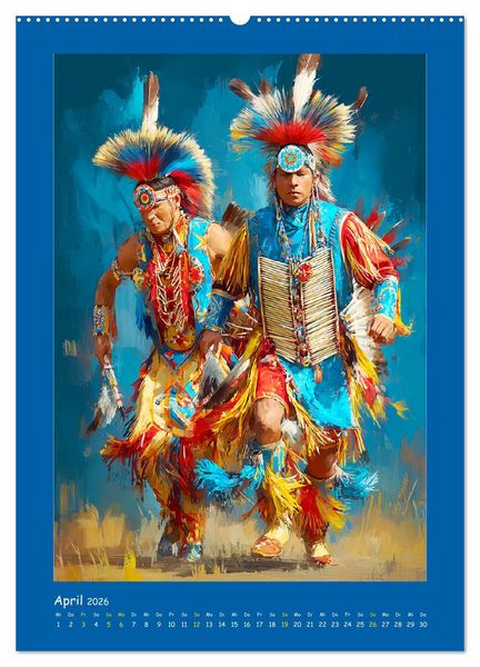 Produktbild: Omaha-Tanz. Grastanz der amerikanischen Ureinwohner (hochwertiger Premium Wandkalender 2026 DIN A2 hoch), Kunstdruck in Hochglanz