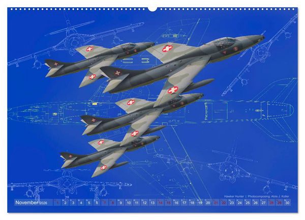 Produktbild: Aviatik Photocomposing 2026 (Wandkalender 2026 DIN A2 quer), CALVENDO Monatskalender