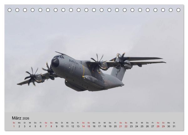 Produktbild: Transportflugzeug Airbus A400M Atlas (Tischkalender 2026 DIN A5 quer), CALVENDO Monatskalender