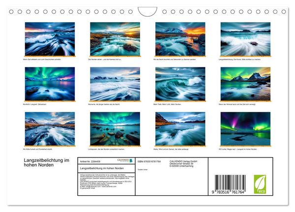 Produktbild: Langzeitbelichtung im hohen Norden (Wandkalender 2027 DIN A4 quer), CALVENDO Monatskalender