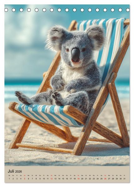 Produktbild: Workaholic - Mach mal Pause und chill wie ein Koala (Tischkalender 2026 DIN A5 hoch), CALVENDO Monatskalender