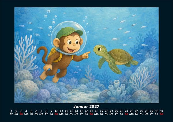 Produktbild: Milos Abenteuer in der Unterwasserwelt 2027 Fotokalender DIN A4