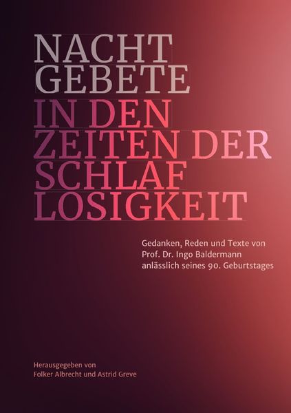Produktbild: Nachtgebete in den Zeiten der Schlaflosigkeit