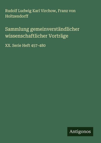 Produktbild: Sammlung gemeinverst&auml;ndlicher wissenschaftlicher Vortr&auml;ge