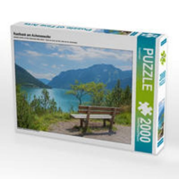 CALVENDO Puzzle Rastbank am Achenseeufer | 2000 Teile Lege-Größe 90 × 67 cm Foto-Puzzle für glückliche Stunden