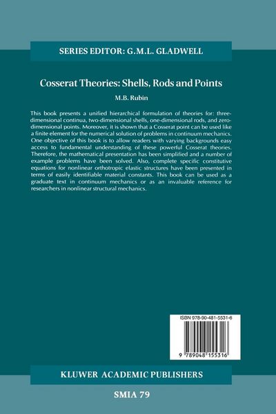 Produktbild: Cosserat Theories: Shells, Rods and Points