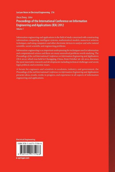 Produktbild: Proceedings of the International Conference on Information Engineering and Applications (IEA) 2012