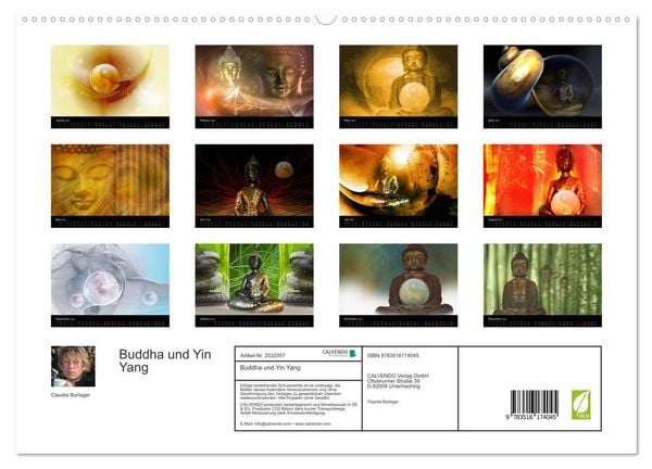 Produktbild: Buddha und Yin Yang (hochwertiger Premium Wandkalender 2026 DIN A2 quer), Kunstdruck in Hochglanz