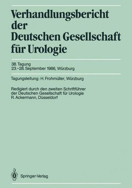Produktbild: 38. Tagung, 23.-28. September 1986, W&uuml;rzburg