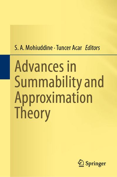 Produktbild: Advances in Summability and Approximation Theory