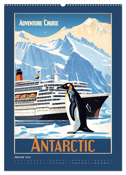 Produktbild: World Travel Poster - nostalgische Reise um die Welt (Wandkalender 2026 DIN A2 hoch), CALVENDO Monatskalender