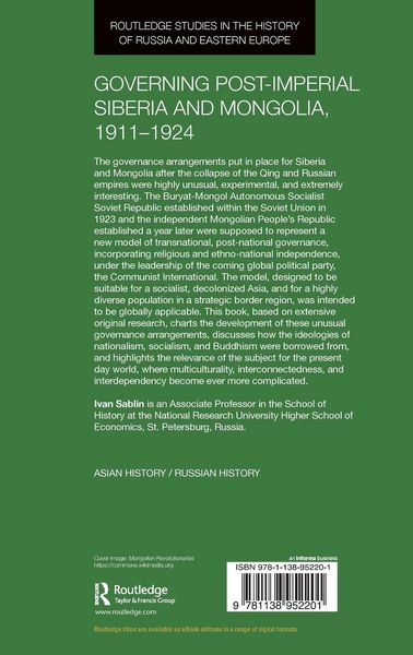 Produktbild: Governing Post-Imperial Siberia and Mongolia, 1911-1924