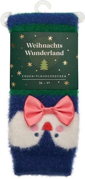 Produktbild: Weihnachtswunderland, Couch-Flauschsocken, Pinguin, Gr&ouml;&szlig;e 36-41