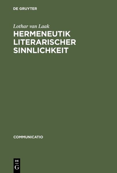 Produktbild: Hermeneutik literarischer Sinnlichkeit