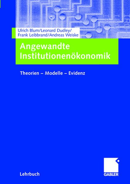 Produktbild: Angewandte Institutionen&ouml;konomik