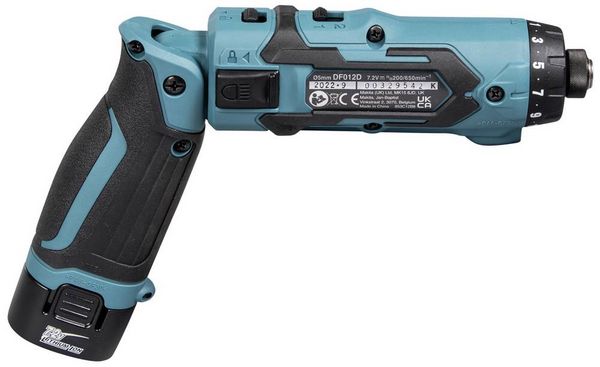 Produktbild: Makita DF012DSE Akku-Knickschrauber 7.2 V 1.5 Ah Li-Ion inkl. 2. Akku, inkl. Ladeger&auml;t, inkl. Koffer