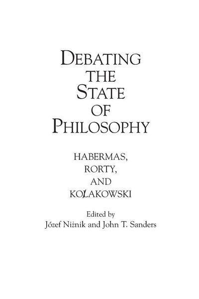Produktbild: Debating the State of Philosophy