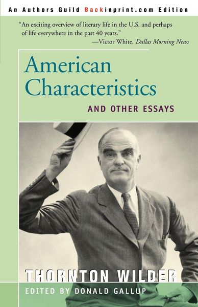 Produktbild: American Characteristics and Other Essays