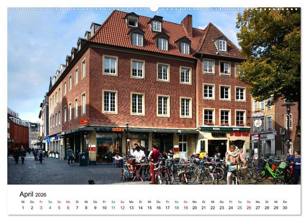 Produktbild: M&uuml;nster - die liebenswerte Fahrradstadt (Wandkalender 2026 DIN A2 quer), CALVENDO Monatskalender