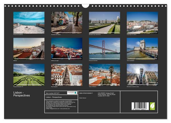 Produktbild: Lisbon - Perspectives (Wall Calendar 2026 DIN A3 landscape), CALVENDO 12 Month Wall Calendar