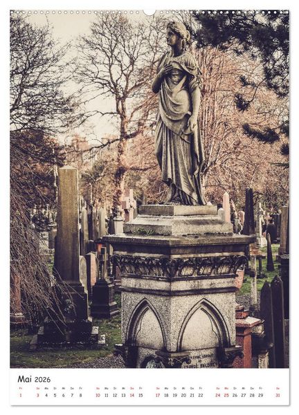 Produktbild: Dean Cemetery - Historischer Friedhof Edinburgh (hochwertiger Premium Wandkalender 2026 DIN A2 hoch), Kunstdruck in Hochglanz