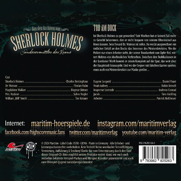 Produktbild: Tod am Dock,1 Audio-CD