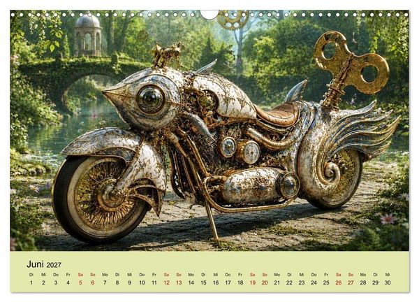 Produktbild: STEAMPUNK Motorcycles (Wandkalender 2027 DIN A3 quer), CALVENDO Monatskalender