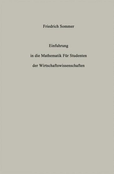 Produktbild: Einf&uuml;hrung in die Mathematik