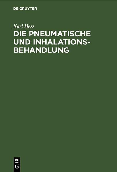 Produktbild: Die pneumatische und Inhalations-Behandlung