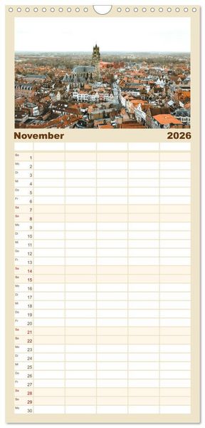 Produktbild: Familienplaner 2026 - Belgien - Bezaubernde Natur und eindrucksvolle St&auml;dte. mit 5 Spalten (Wandkalender, 21 x 45 cm) CALVENDO