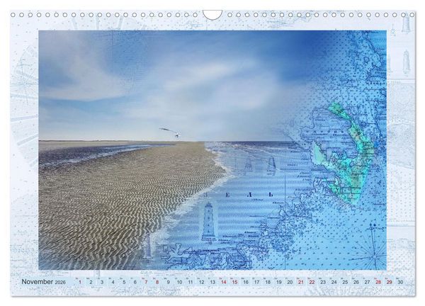 Produktbild: Seekarten der Tr&auml;ume (Wandkalender 2026 DIN A3 quer), CALVENDO Monatskalender