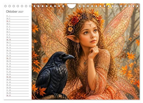 Produktbild: Magische Weggef&auml;hrten - Zw&ouml;lf Feen und ihre tierischen Begleiter (Wandkalender 2027 DIN A4 quer), CALVENDO Monatskalender
