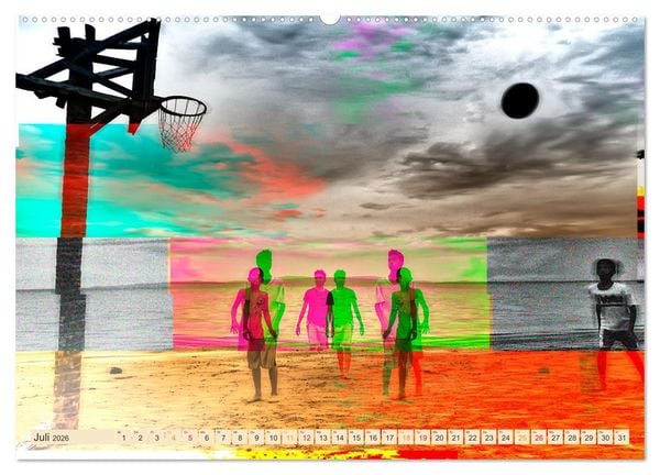 Produktbild: Basketball Liebe (hochwertiger Premium Wandkalender 2026 DIN A2 quer), Kunstdruck in Hochglanz