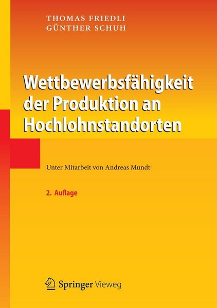 Produktbild: Wettbewerbsf&auml;higkeit der Produktion an Hochlohnstandorten