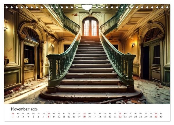 Produktbild: KI - Lost Places aus dem Rechner (Wandkalender 2026 DIN A4 quer), CALVENDO Monatskalender
