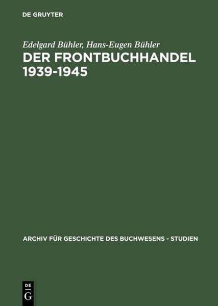 Produktbild: Der Frontbuchhandel 1939-1945