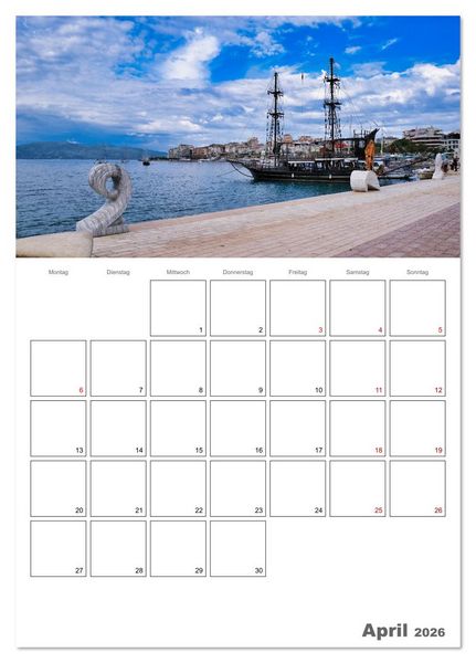 Produktbild: Faszinierendes Albanien (Tischkalender 2026 DIN A5 hoch), CALVENDO Monatskalender