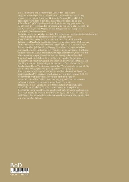 Produktbild: Geschichte der Siebenb&uuml;rger Deutschen