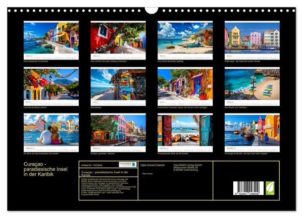 Produktbild: Cura&ccedil;ao - paradiesische Insel in der Karibik (Wandkalender 2026 DIN A3 quer), CALVENDO Monatskalender