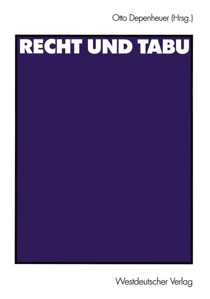 Produktbild: Recht und Tabu