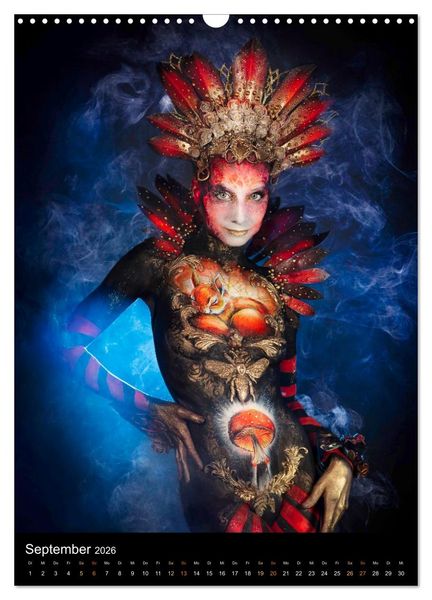 Produktbild: Klangk&ouml;rper - Bodypainting Adventures (Wandkalender 2026 DIN A3 hoch), CALVENDO Monatskalender