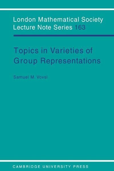 Produktbild: Topics in Varieties of Group Representations
