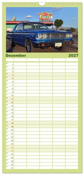 Produktbild: Familienplaner 2027 - Route 66 im S&uuml;dwesten mit 5 Spalten (Wandkalender, 21 x 45 cm) CALVENDO