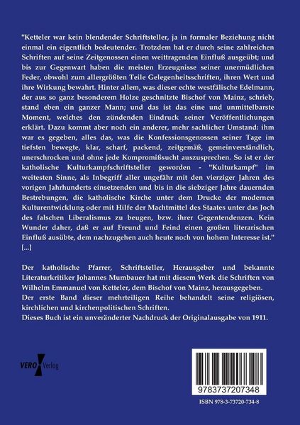 Produktbild: Wilhelm Emmanuel von Kettelers Schriften